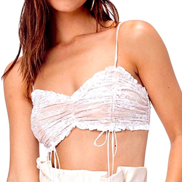 CREAM BACKGROUND COLOR, ANTIQUE CROP TOP LOOK, - Picture 1 of 2